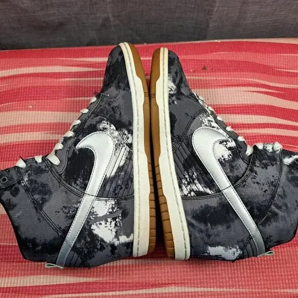 %Nike Dunk Sky High Print Black Sneakers Womens 543258-004 Size 10 / A 23 - Picture 9 of 13